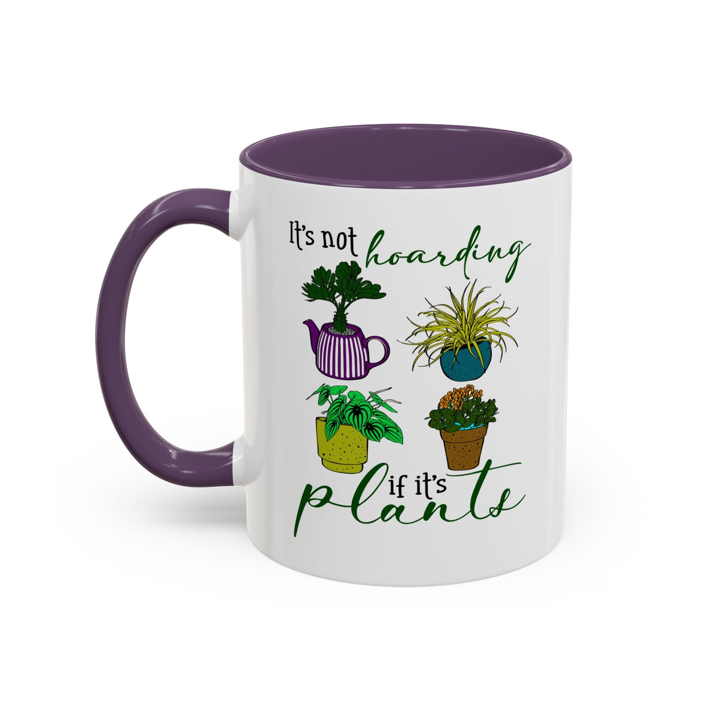 Botanical Coffee Mug - "It's Not Hoarding If It's Plants" - Perfect Gift for Plant Lovers