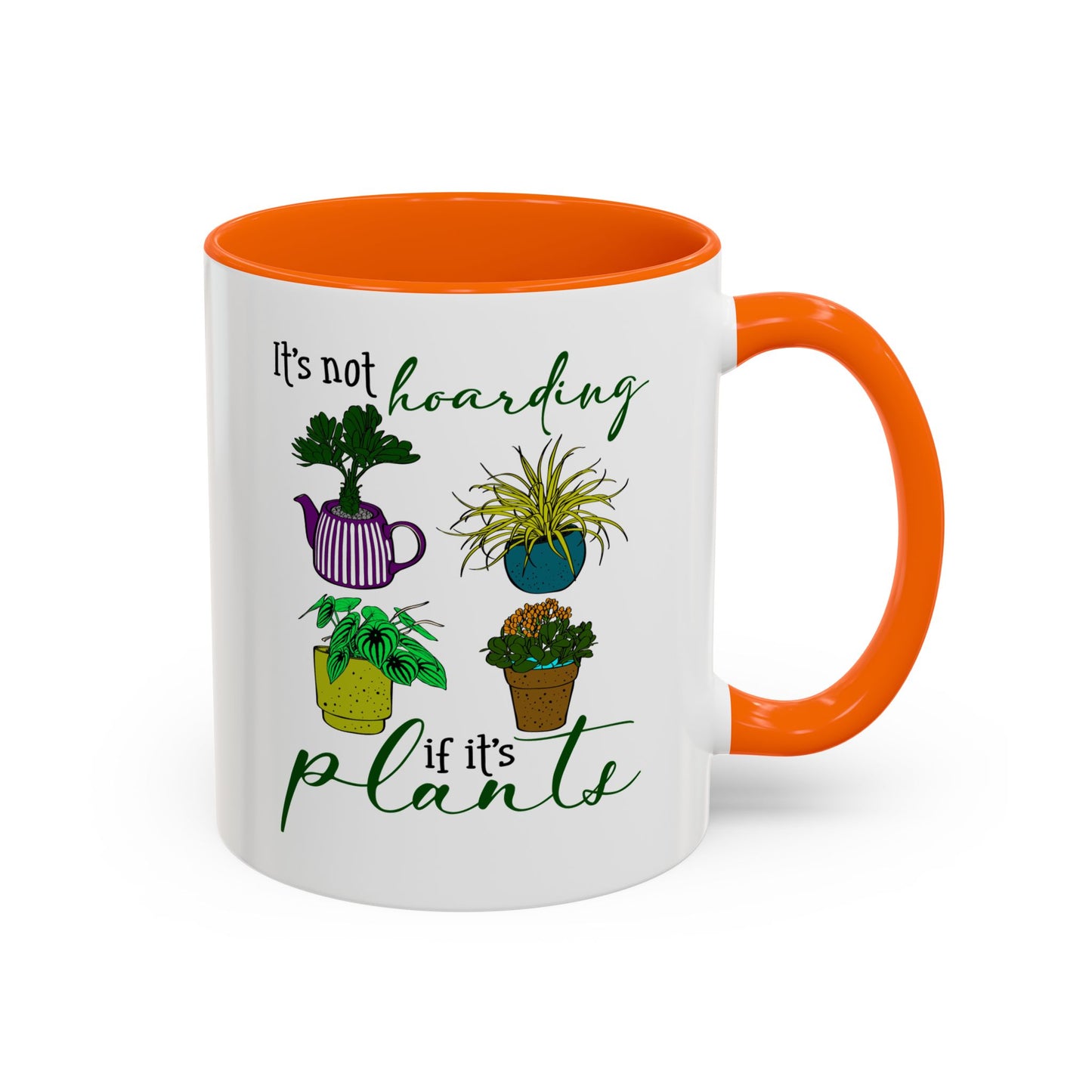 Botanical Coffee Mug - "It's Not Hoarding If It's Plants" - Perfect Gift for Plant Lovers