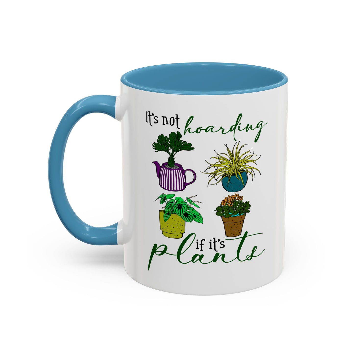Botanical Coffee Mug - "It's Not Hoarding If It's Plants" - Perfect Gift for Plant Lovers
